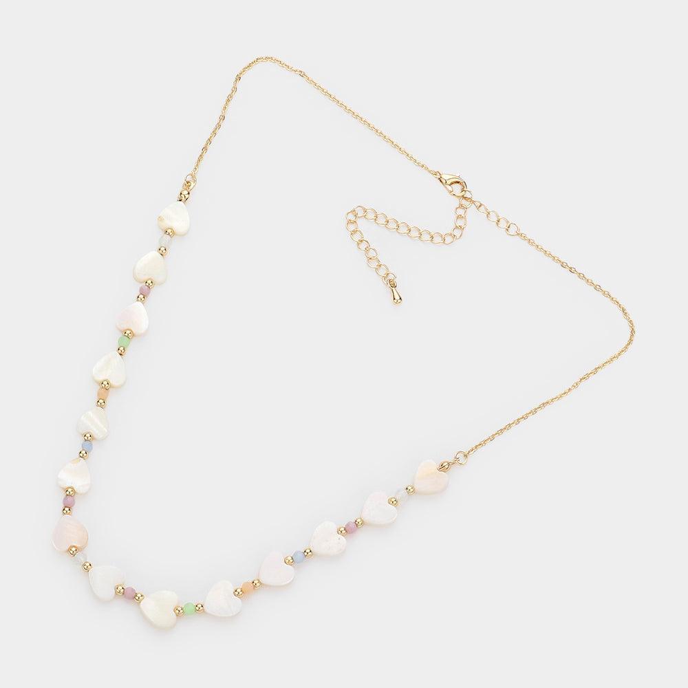 Mother of Pearl Heart Necklace - Jewelry Store by Erik Rayo