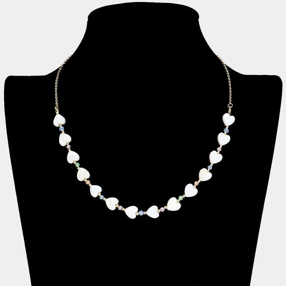 Mother of Pearl Heart Necklace - Jewelry Store by Erik Rayo