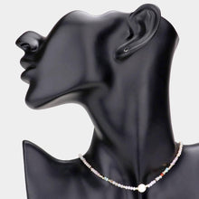 Load image into Gallery viewer, Pearl Accented Faceted Beaded Choker Necklace
