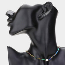 Load image into Gallery viewer, Pearl Accented Faceted Beaded Choker Necklace
