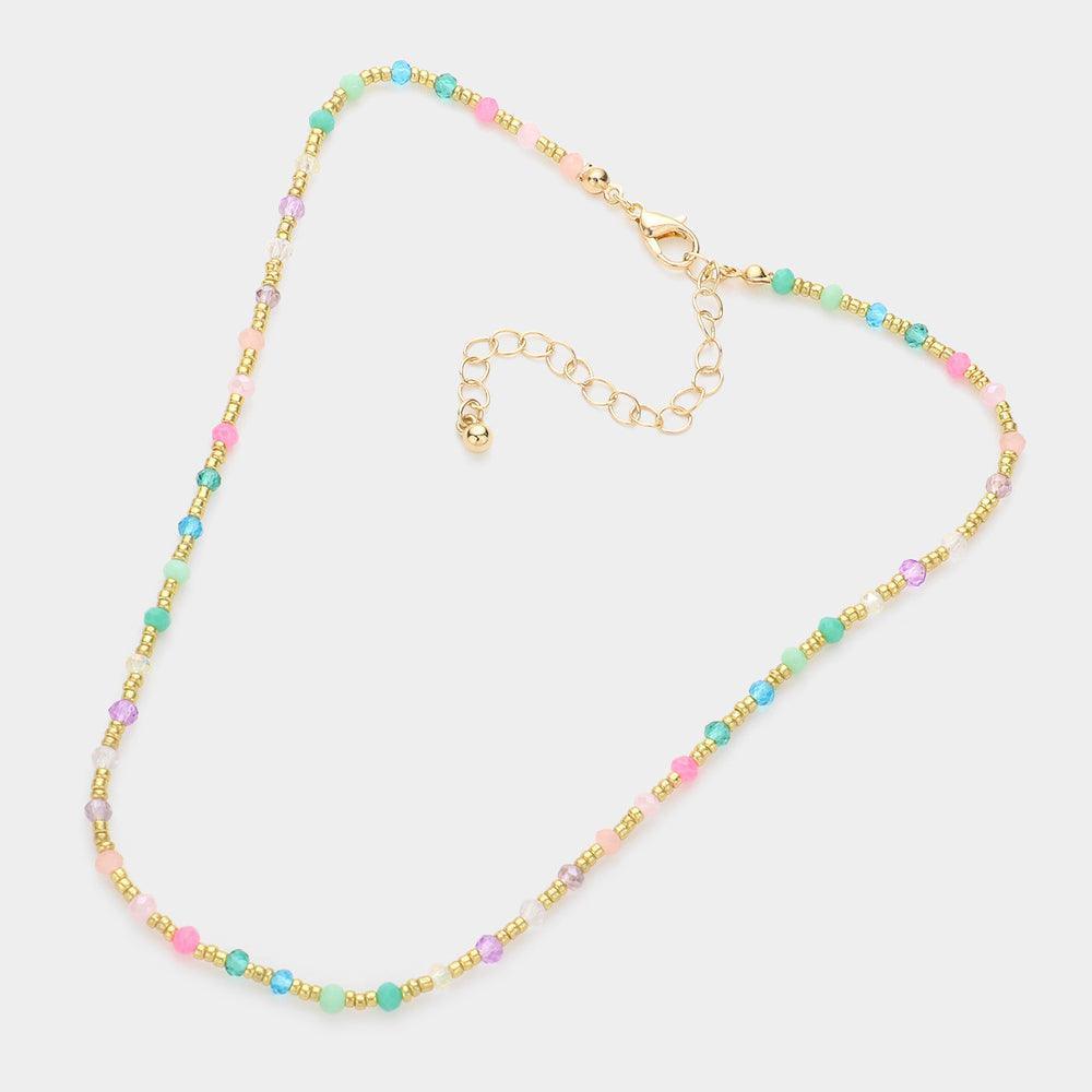 Faceted Bead Accented Necklace - Jewelry Store by Erik Rayo