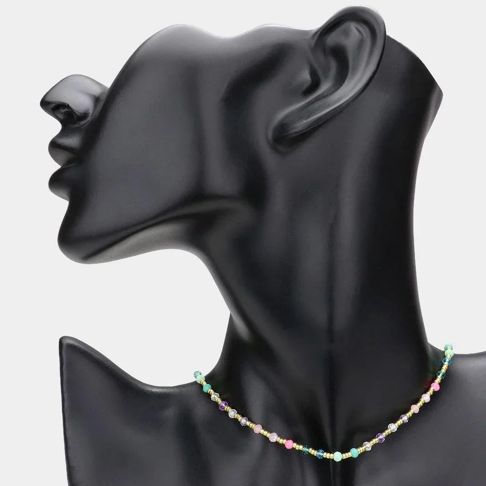 Faceted Bead Accented Necklace - Jewelry Store by Erik Rayo