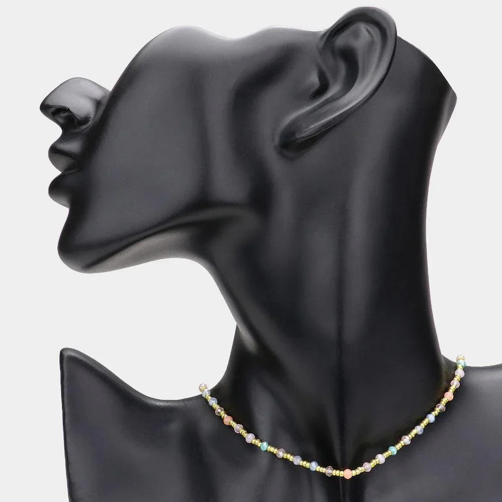 Faceted Bead Accented Necklace - Jewelry Store by Erik Rayo