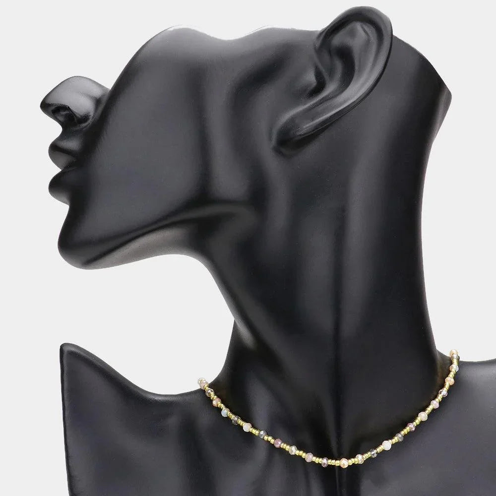 Faceted Bead Accented Necklace - Jewelry Store by Erik Rayo