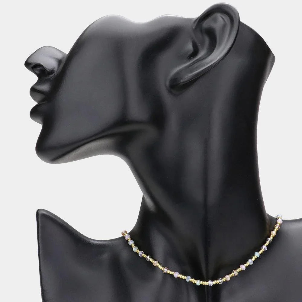 Faceted Bead Accented Necklace - Jewelry Store by Erik Rayo