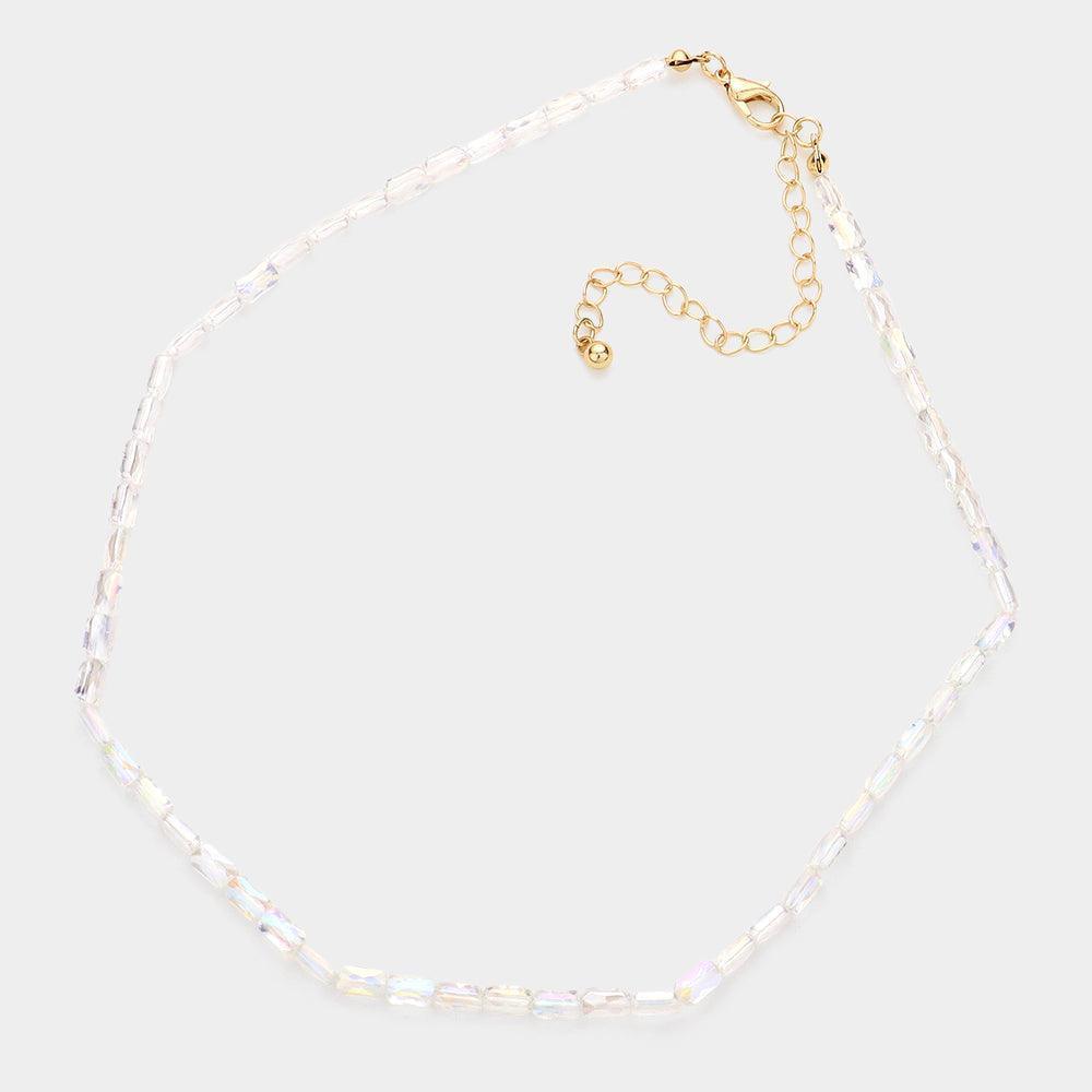 Faceted Rectangle Beaded Necklace - Jewelry Store by Erik Rayo