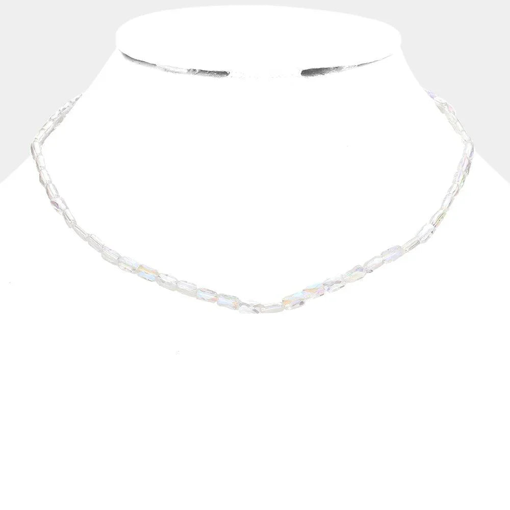 Faceted Rectangle Beaded Necklace - Jewelry Store by Erik Rayo