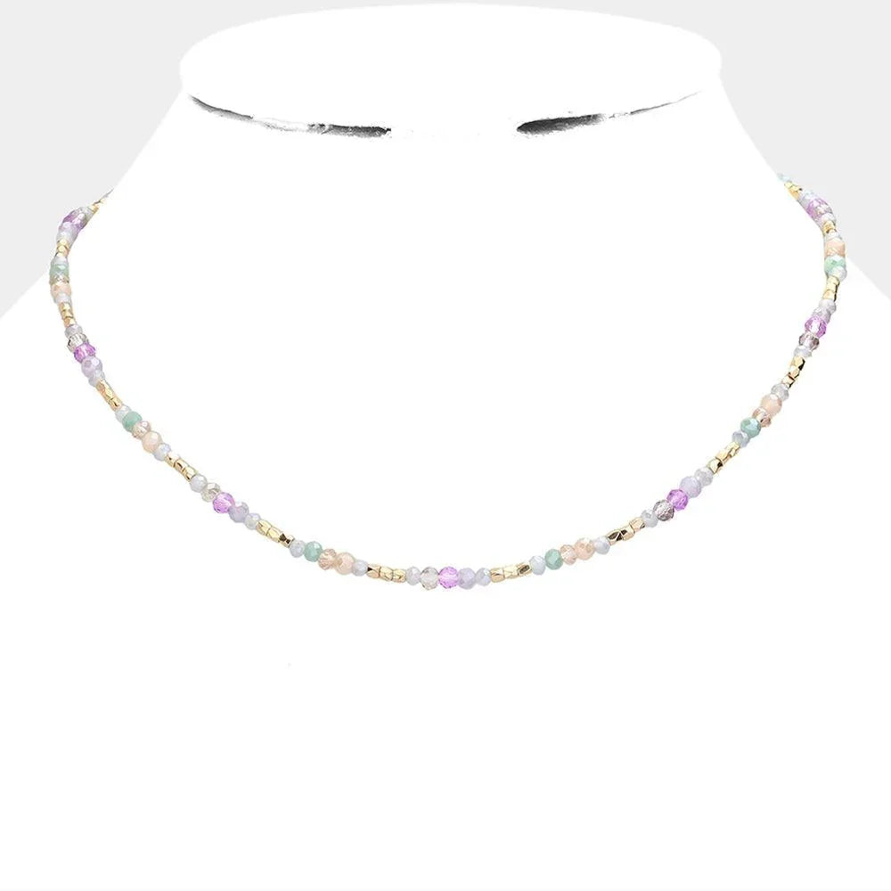Lavender Faceted Beaded Necklace - Jewelry Store by Erik Rayo