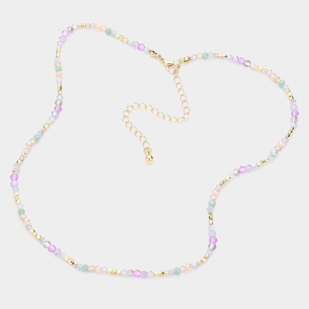 Lavender Faceted Beaded Necklace - Jewelry Store by Erik Rayo