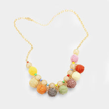 Load image into Gallery viewer, Mesh Ball &amp; Wire Wrapped Chain Necklace
