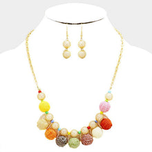 Load image into Gallery viewer, Mesh Ball &amp; Wire Wrapped Chain Necklace
