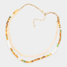Load image into Gallery viewer, Pearl Beaded Double Layered Necklace
