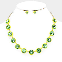 Load image into Gallery viewer, Yellow Glass Crystal Resin Trim Necklace
