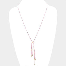 Load image into Gallery viewer, Purple Drop Triple Strand Chain Pendant Necklace
