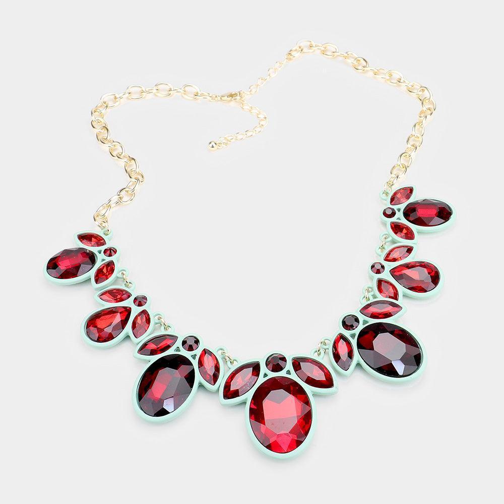Oval Marquise Glass Crystal Collar Necklace - Jewelry Store by Erik Rayo