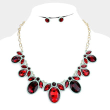 Load image into Gallery viewer, Oval Marquise Glass Crystal Collar Necklace
