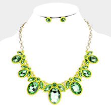 Load image into Gallery viewer, Yellow Oval Marquise Glass Crystal Collar Necklace
