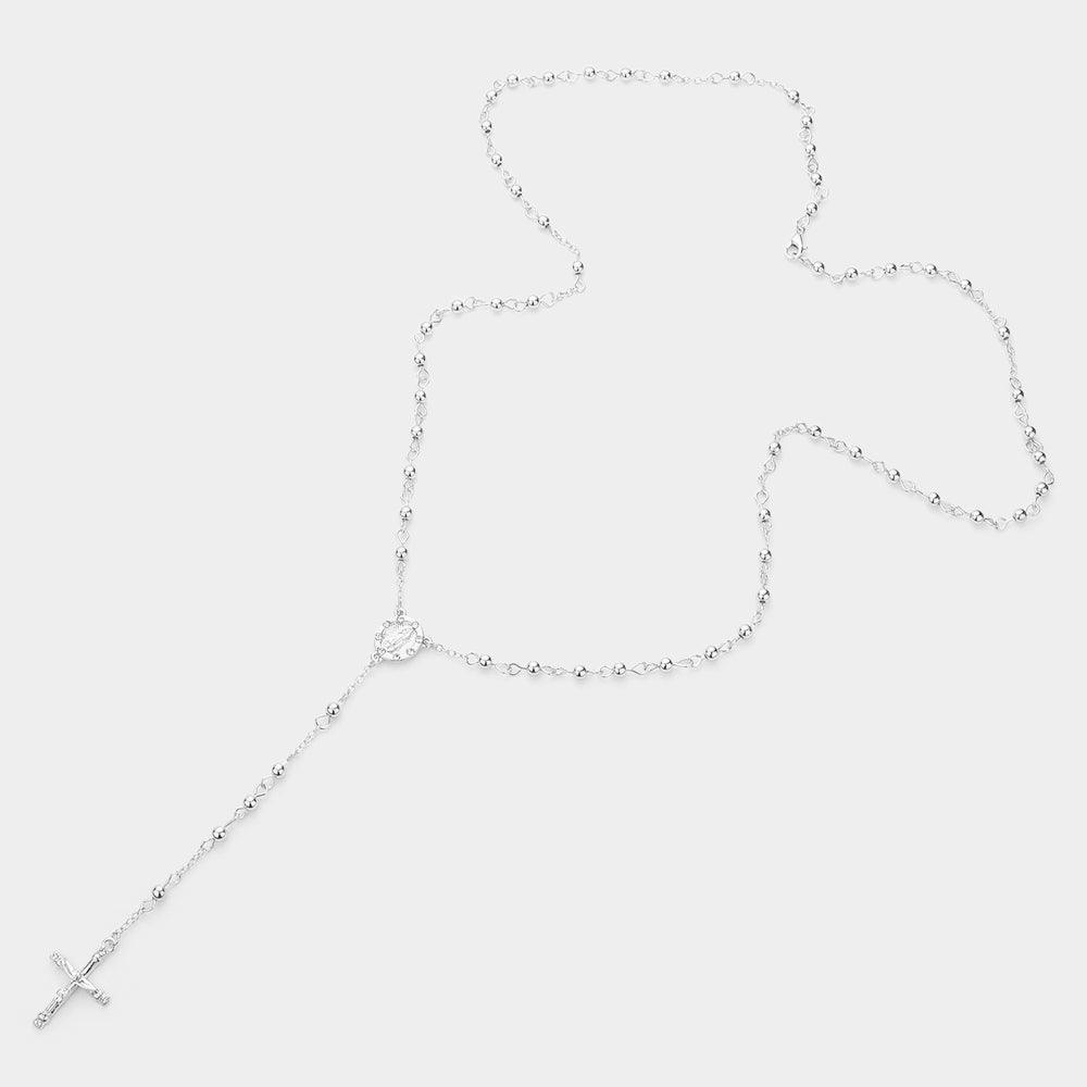 Crucifix Pendant Beaded Y Rosary Necklace - Jewelry Store by Erik Rayo