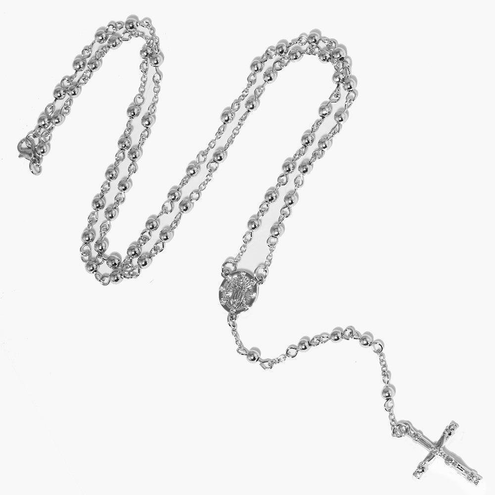 Crucifix Pendant Beaded Y Rosary Necklace - Jewelry Store by Erik Rayo