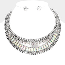 Load image into Gallery viewer, Stone Embellished Metal Collar Necklace
