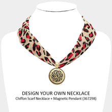 Load image into Gallery viewer, Purple Patterned Fabric Chiffon Necklace
