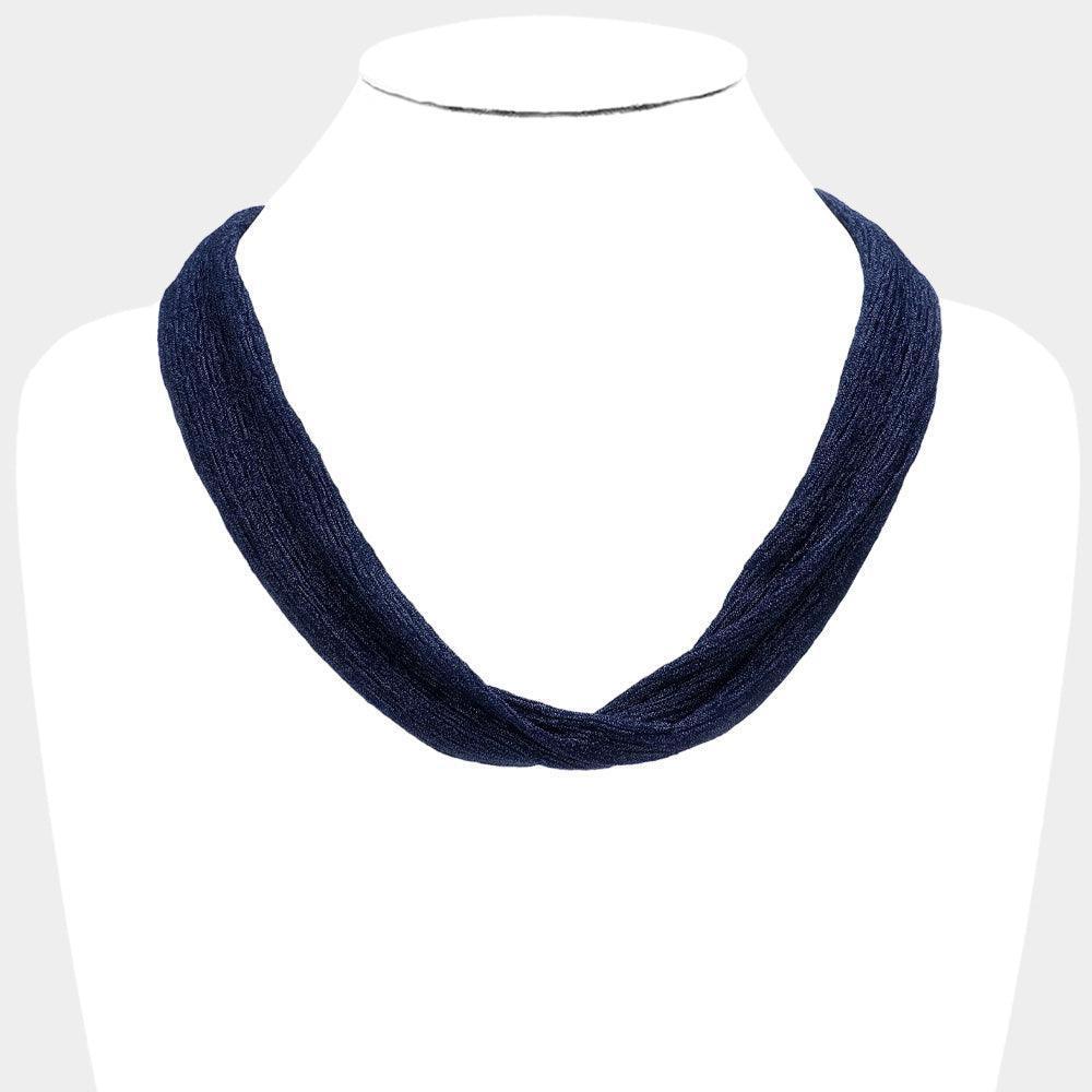 Shiny Fabric Chiffon Scarf Necklace - Jewelry Store by Erik Rayo
