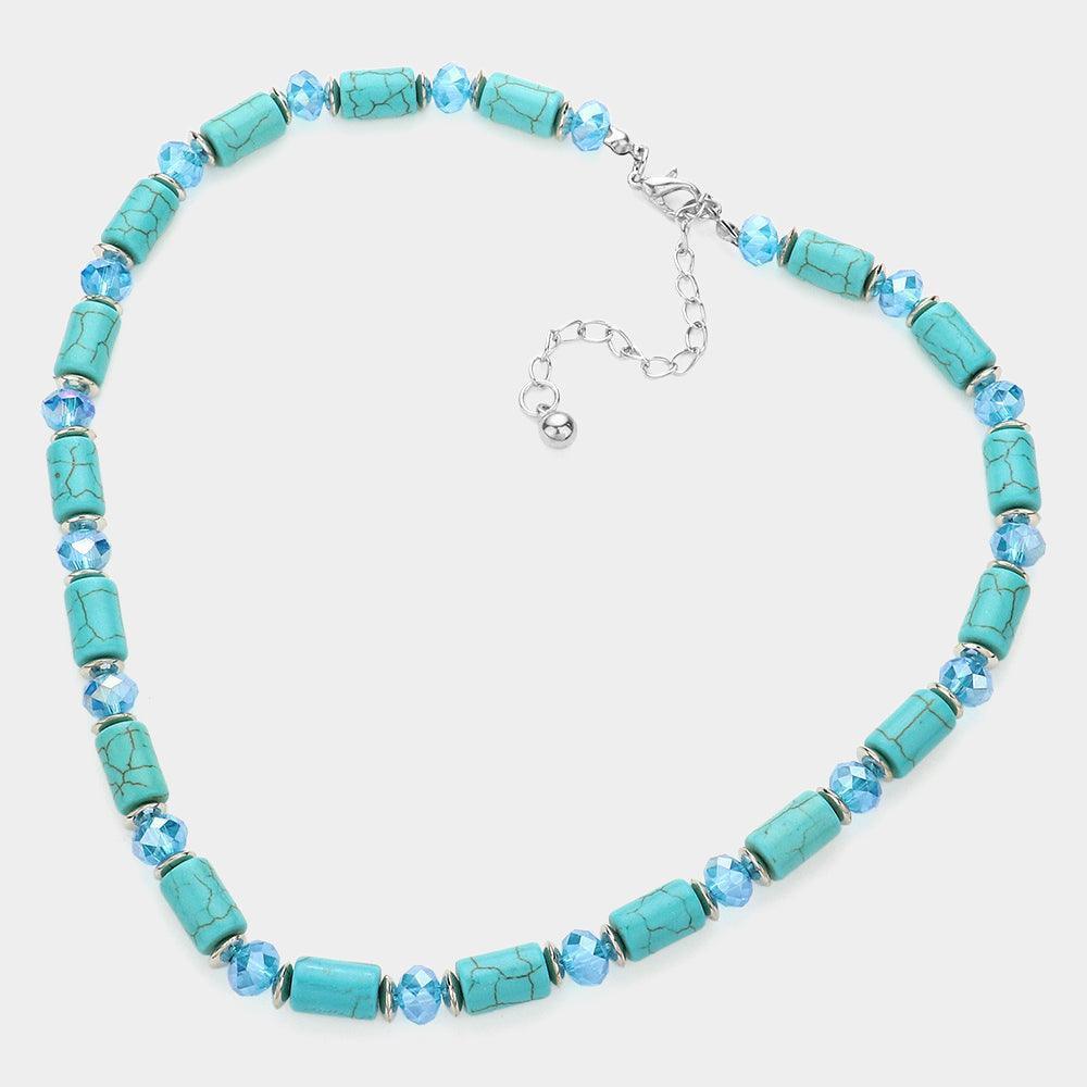 Turquoise Natural Stone Necklace - Jewelry Store by Erik Rayo