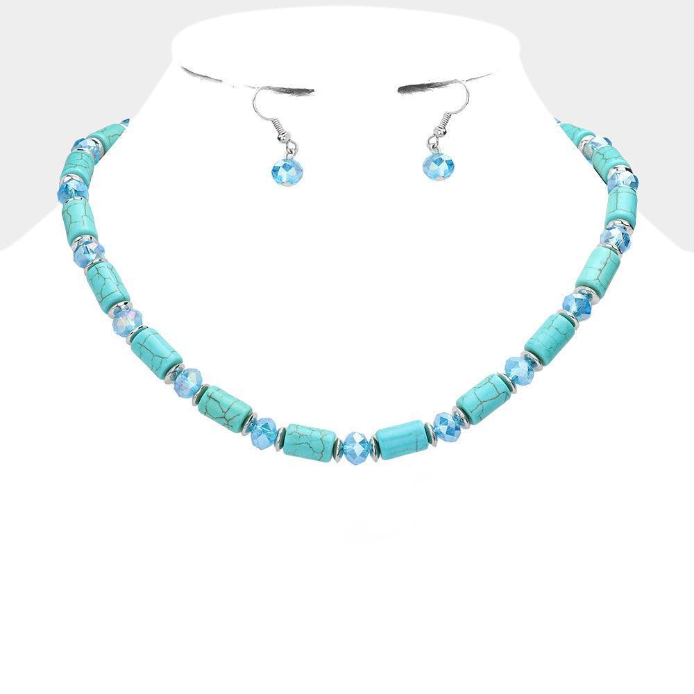Turquoise Natural Stone Necklace - Jewelry Store by Erik Rayo
