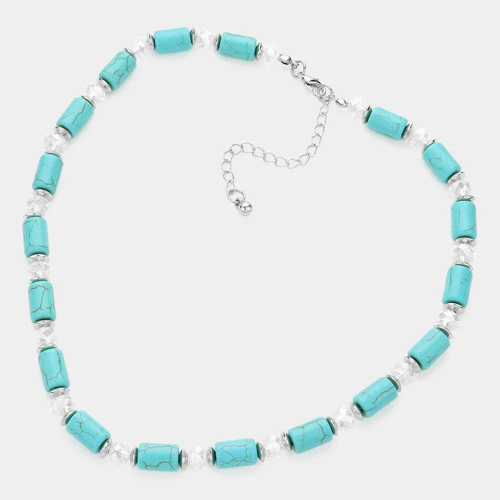 Turquoise Natural Stone Necklace - Jewelry Store by Erik Rayo