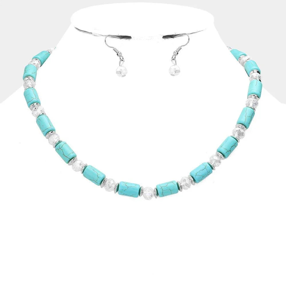 Turquoise Natural Stone Necklace - Jewelry Store by Erik Rayo