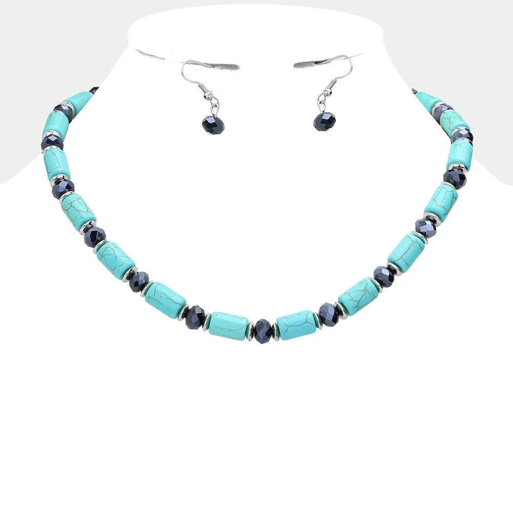 Turquoise Natural Stone Necklace - Jewelry Store by Erik Rayo