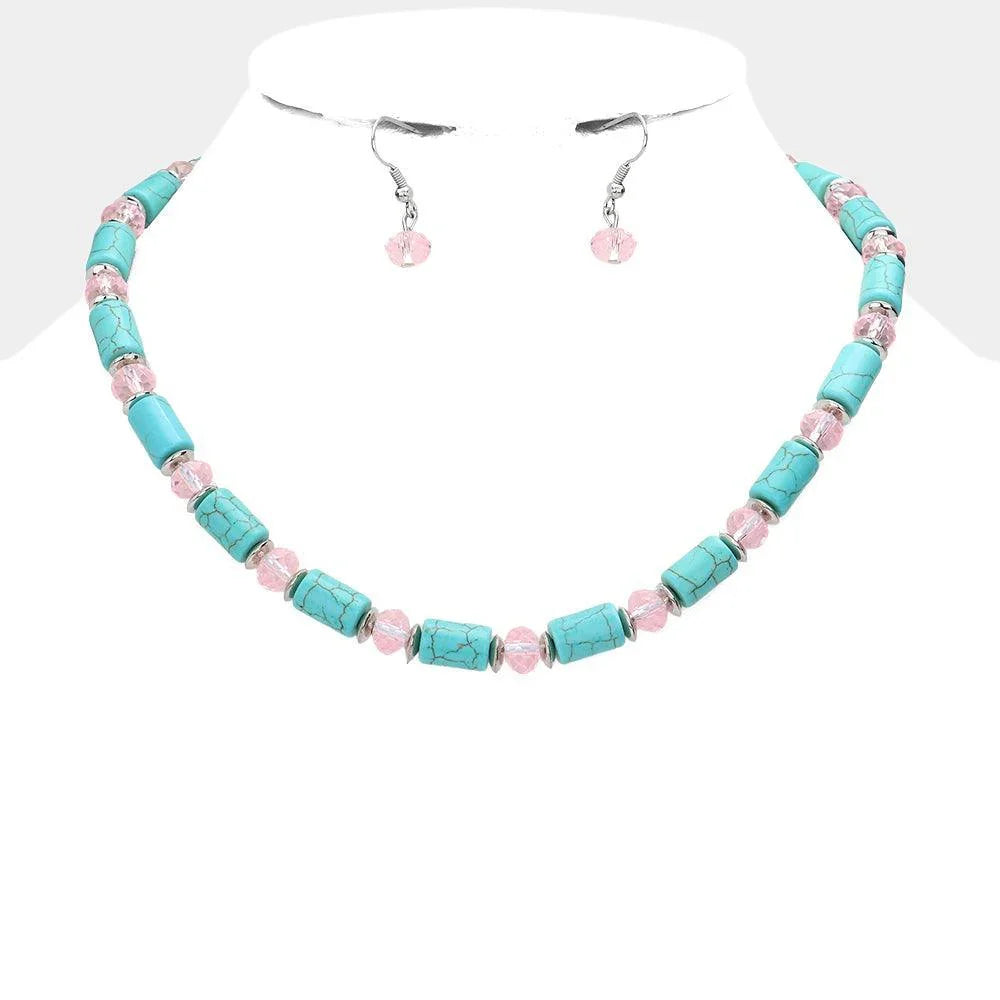 Turquoise Natural Stone Necklace - Jewelry Store by Erik Rayo