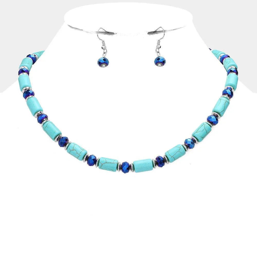Turquoise Natural Stone Necklace - Jewelry Store by Erik Rayo