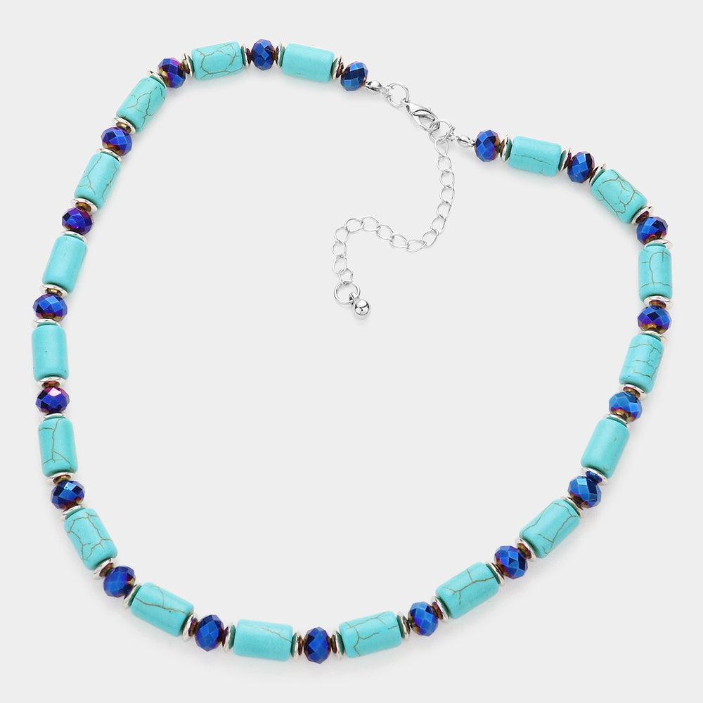 Turquoise Natural Stone Necklace - Jewelry Store by Erik Rayo