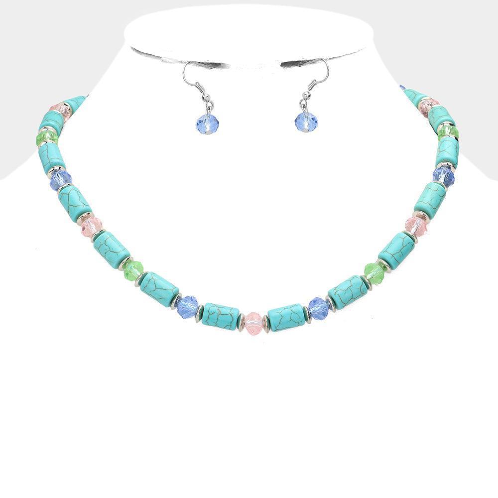 Turquoise Natural Stone Necklace - Jewelry Store by Erik Rayo