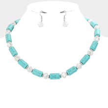 Load image into Gallery viewer, Turquoise Bead Accented Turquoise Necklace
