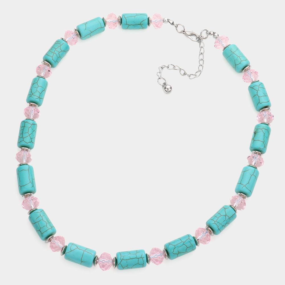 Turquoise Bead Accented Turquoise Necklace - Jewelry Store by Erik Rayo