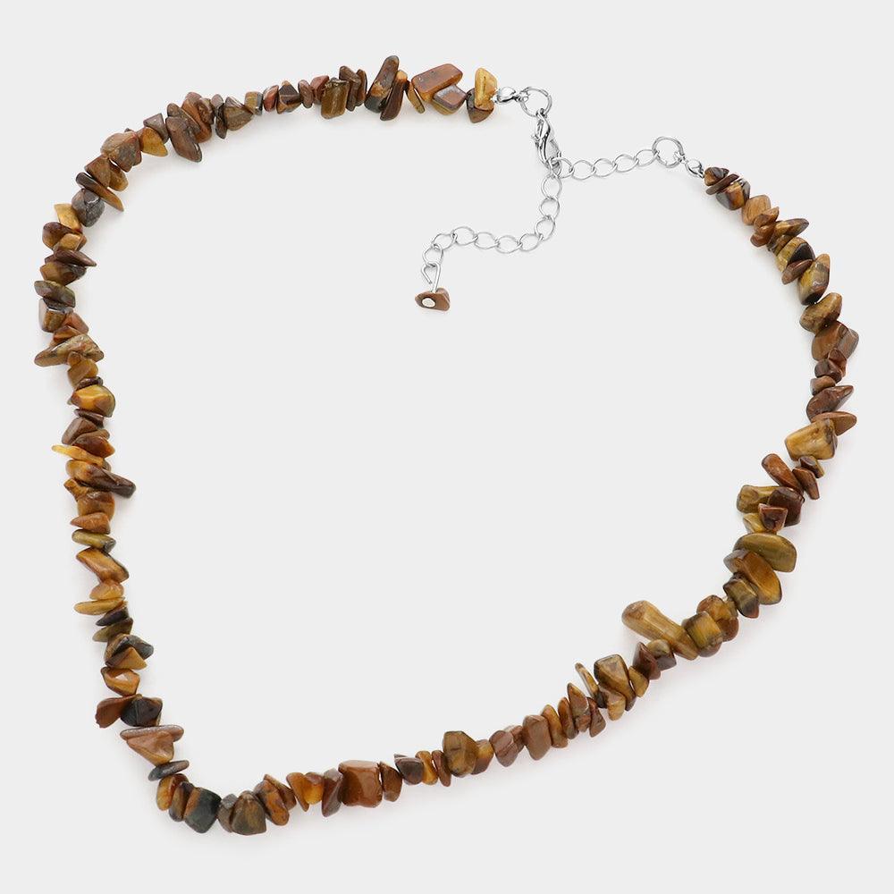 Brown Natural Stone Necklace - Jewelry Store by Erik Rayo