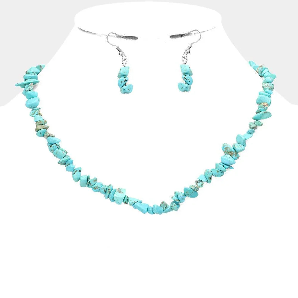 Turquoise Natural Stone Necklace - Jewelry Store by Erik Rayo