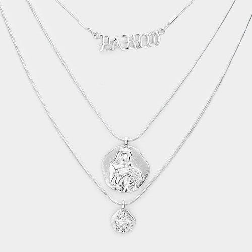 "Pablo" Triple Layered Pendant Bib Necklace - Jewelry Store by Erik Rayo