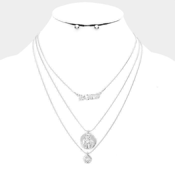 "Pablo" Triple Layered Pendant Bib Necklace - Jewelry Store by Erik Rayo