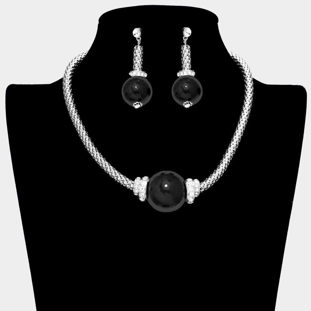 Black Pearl Accented Necklace - Jewelry Store by Erik Rayo
