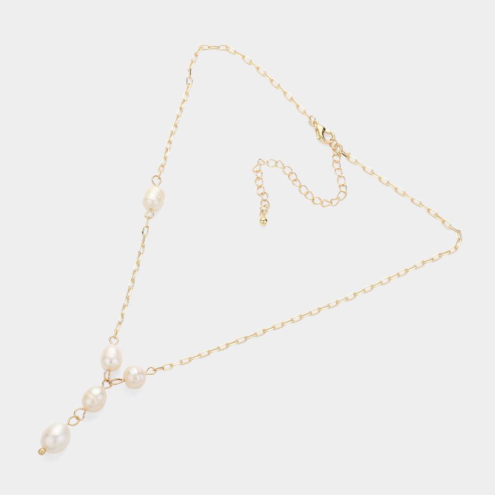 Cream Pearl Accented Link Necklace - Jewelry Store by Erik Rayo