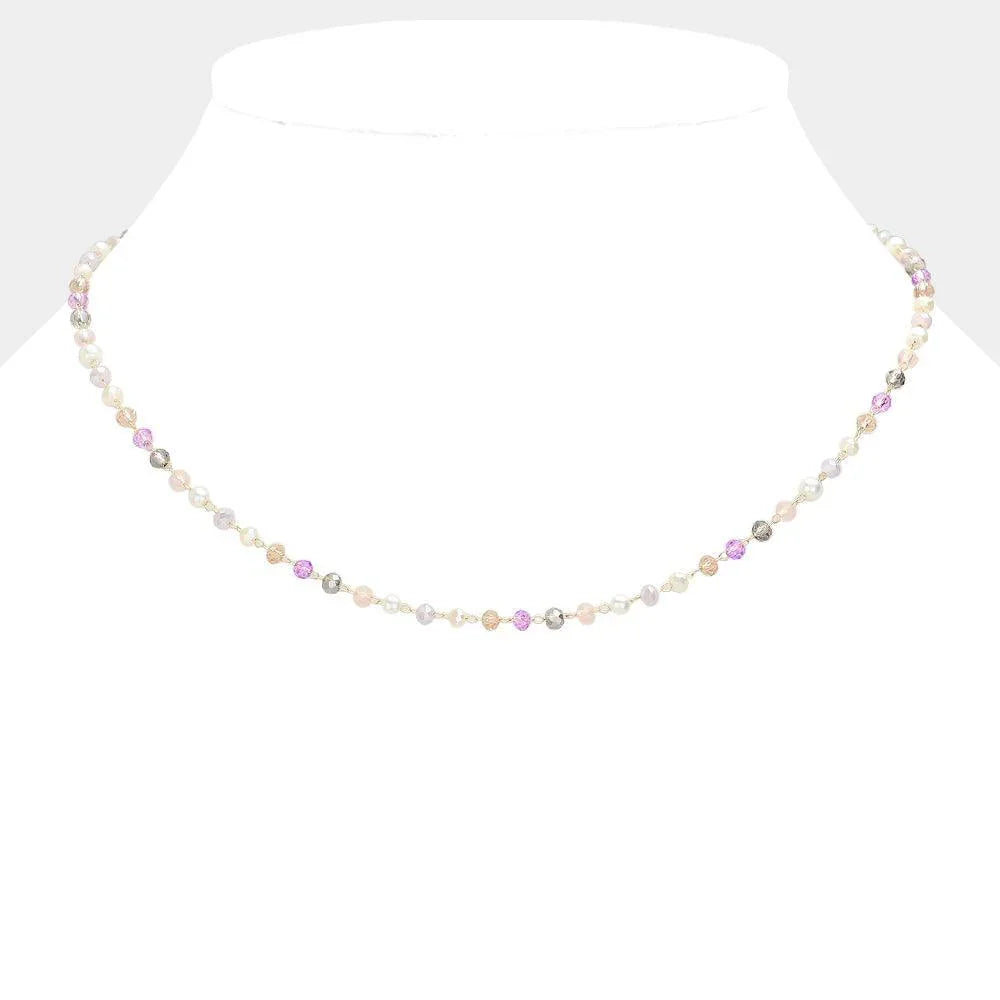Gold Faceted Beaded Necklace - Jewelry Store by Erik Rayo