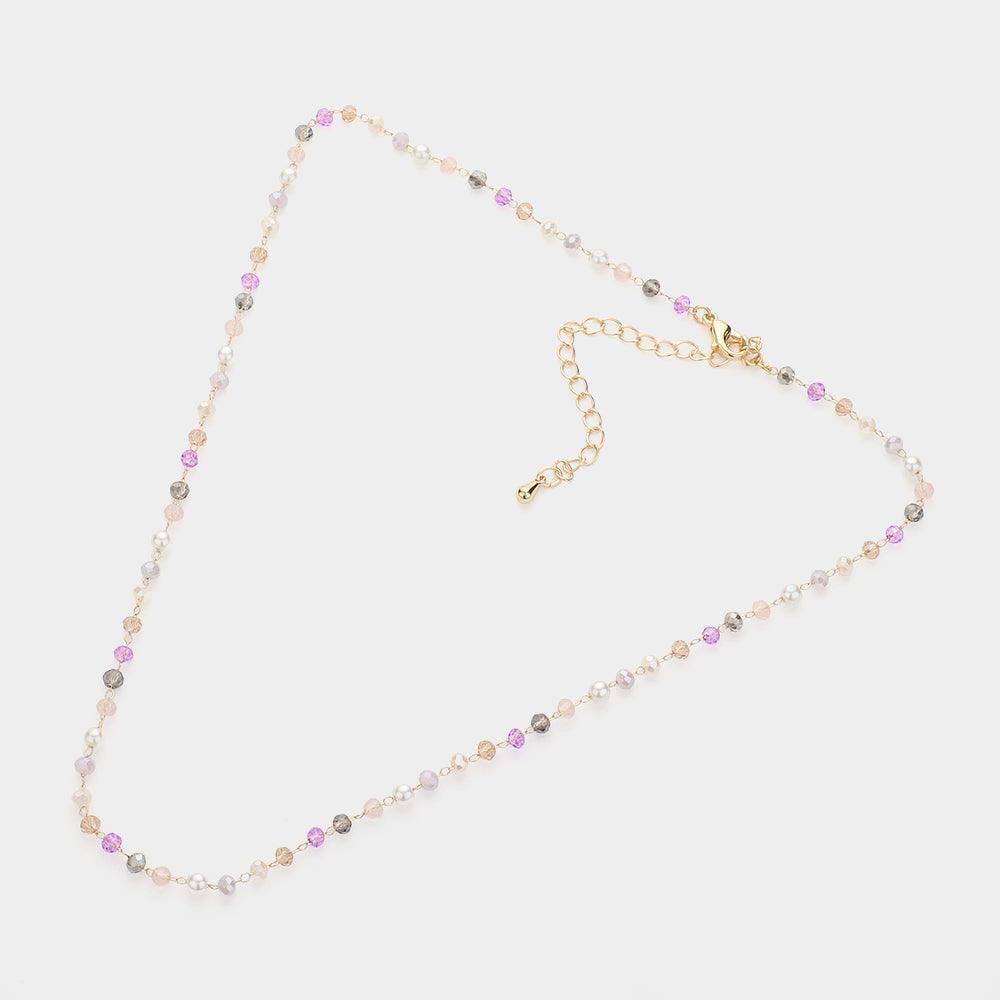 Gold Faceted Beaded Necklace - Jewelry Store by Erik Rayo