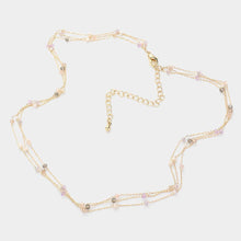 Load image into Gallery viewer, Gold Bead Strand Triple Layered Necklace

