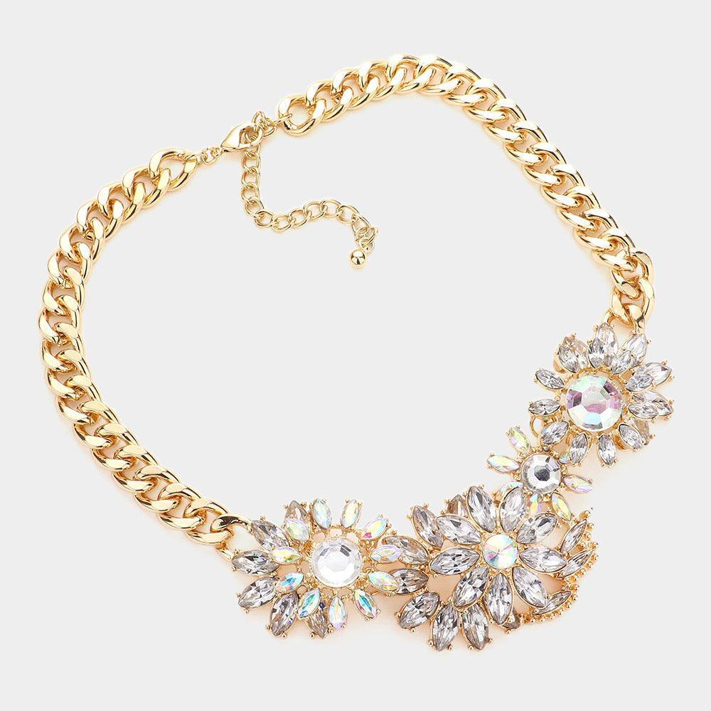 Gold Flower Link Necklace - Jewelry Store by Erik Rayo
