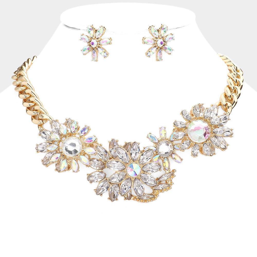 Gold Flower Link Necklace - Jewelry Store by Erik Rayo