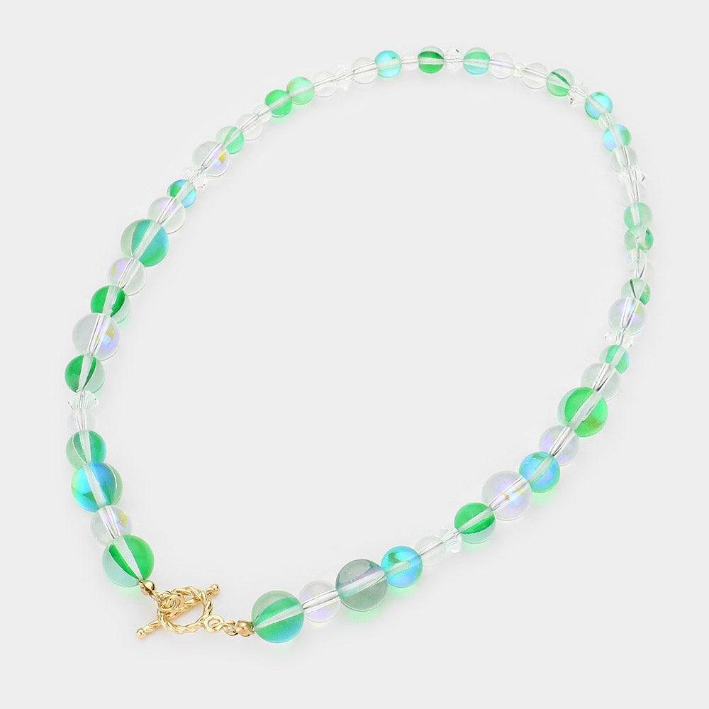 Colored Lucite Beaded Toggle Necklace - Jewelry Store by Erik Rayo