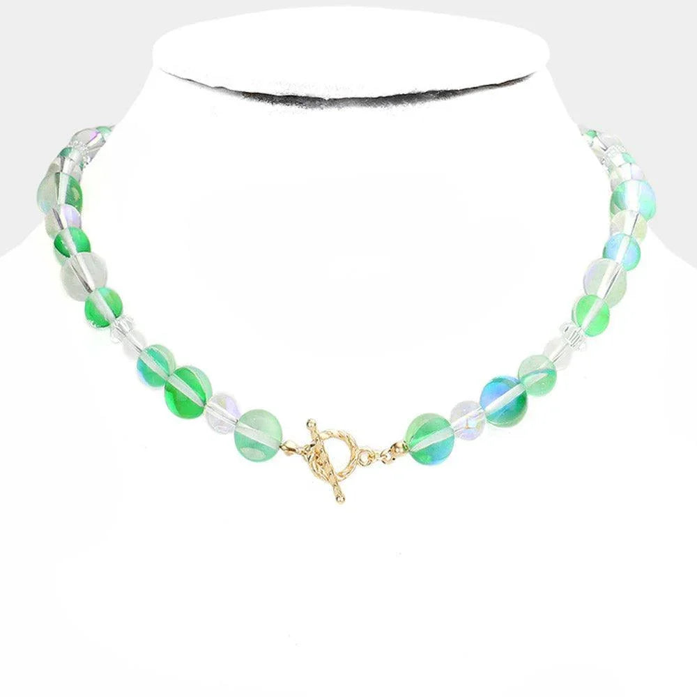 Colored Lucite Beaded Toggle Necklace - Jewelry Store by Erik Rayo